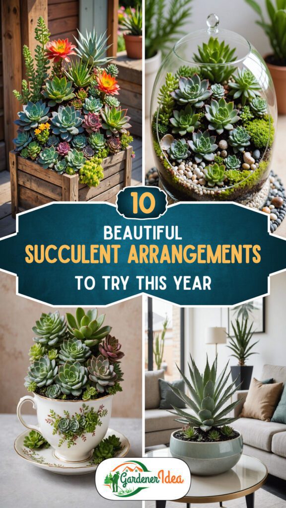 10 Beautiful Succulent Arrangements To Try This Year