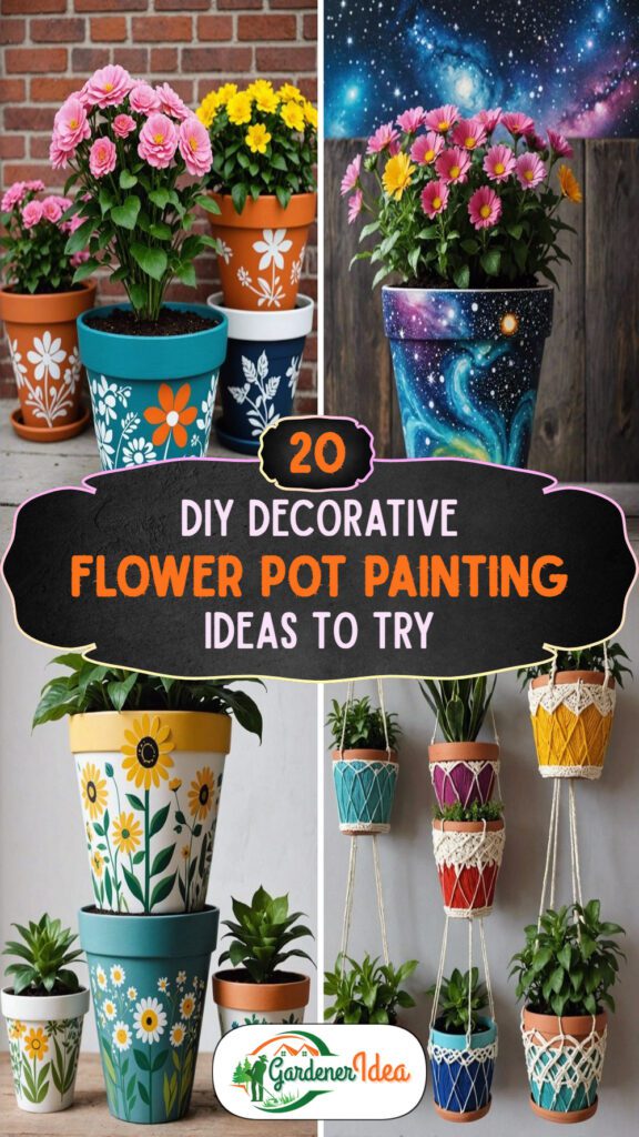 20 DIY Decorative Flower Pot Painting Ideas To Try