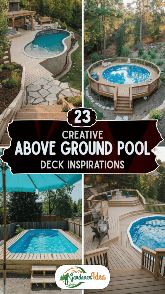 23 Creative Above Ground Pool Deck Inspirations