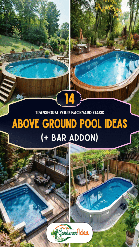 Transform Your Backyard Oasis: 14 Above Ground Pool Ideas (+ Bar Addon)