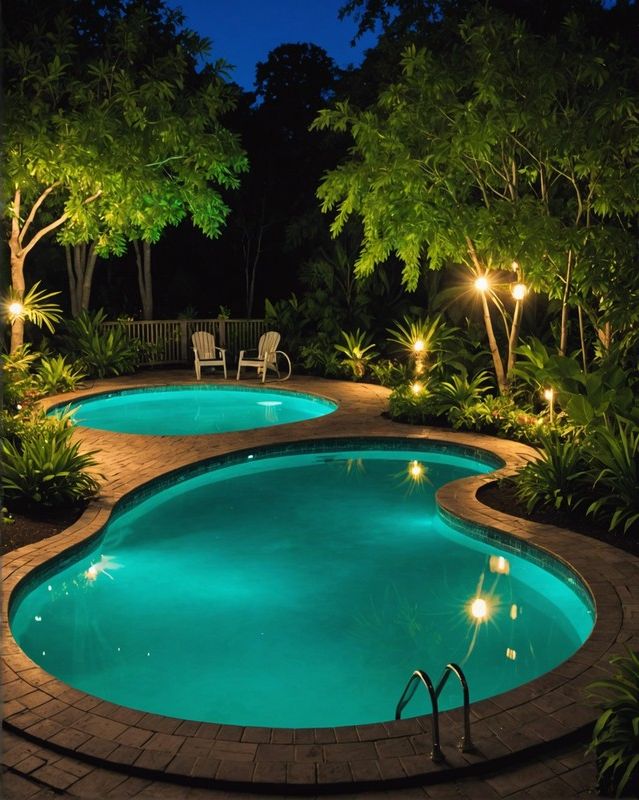 Solar-Powered Pool Lights