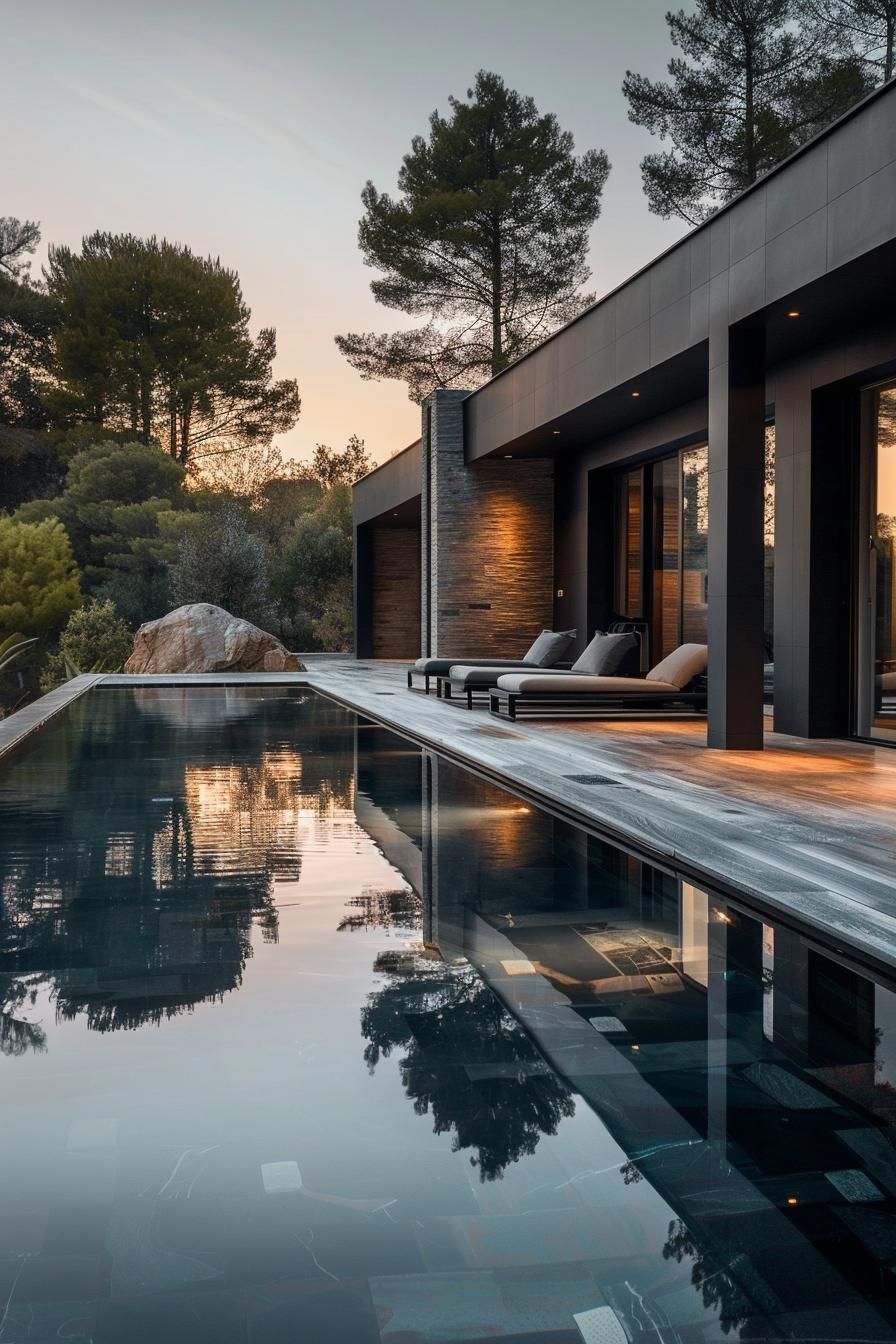 14. Reflective Black-Bottom Pool Design-1
