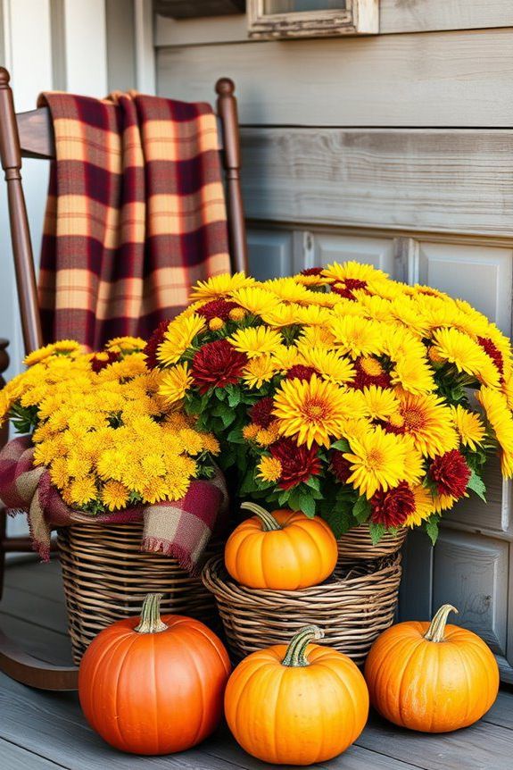 colorful mums for decoration