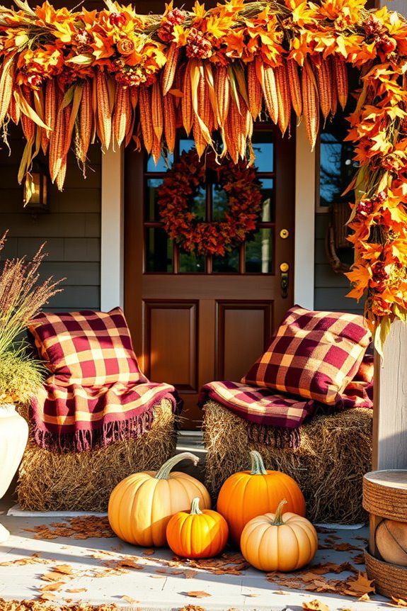 hay bale seating arrangement
