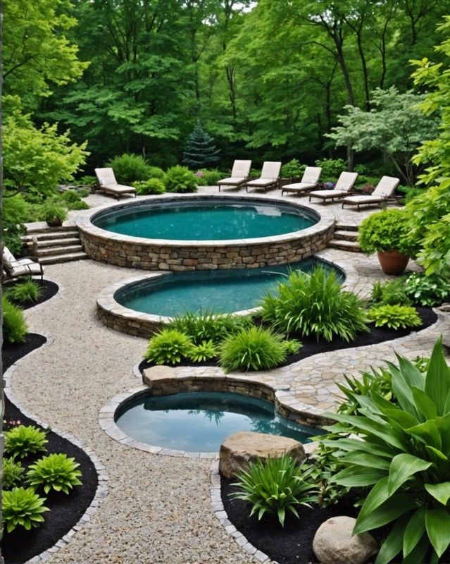 Stone or Gravel Pool Surround
