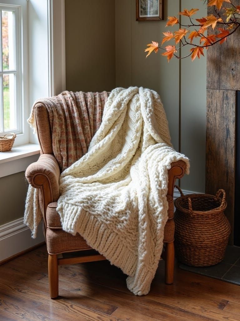 cozy autumn textured layers