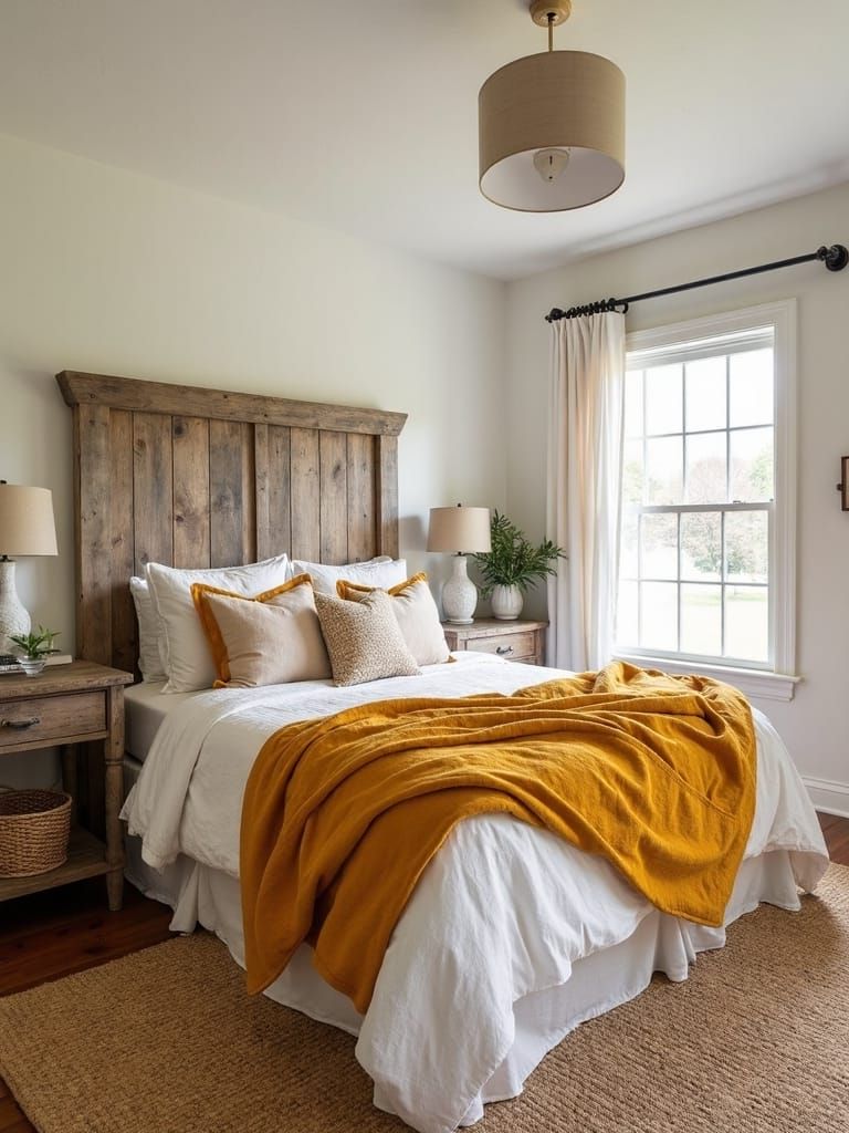 autumn farmhouse bedding layers