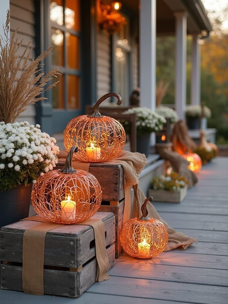 enchanting fall outdoor decor