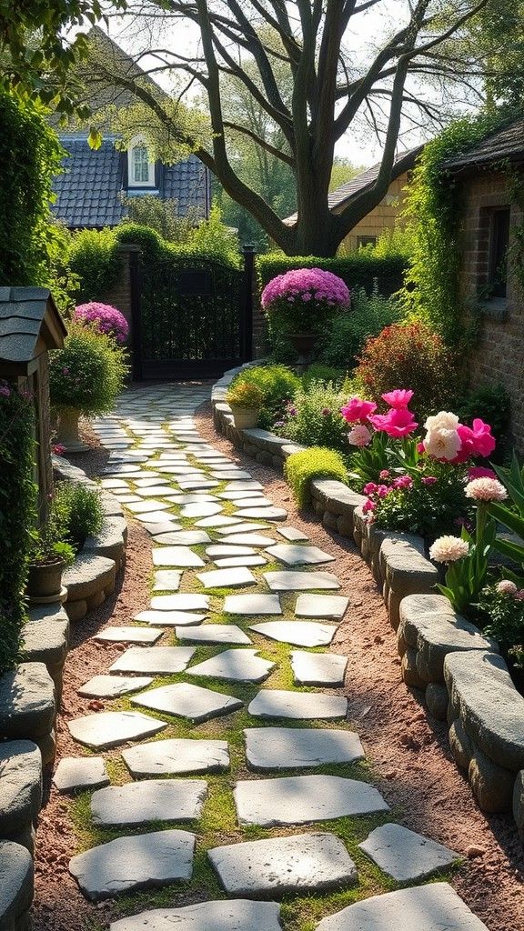 Create a Quaint Pathway with Stone or Brick