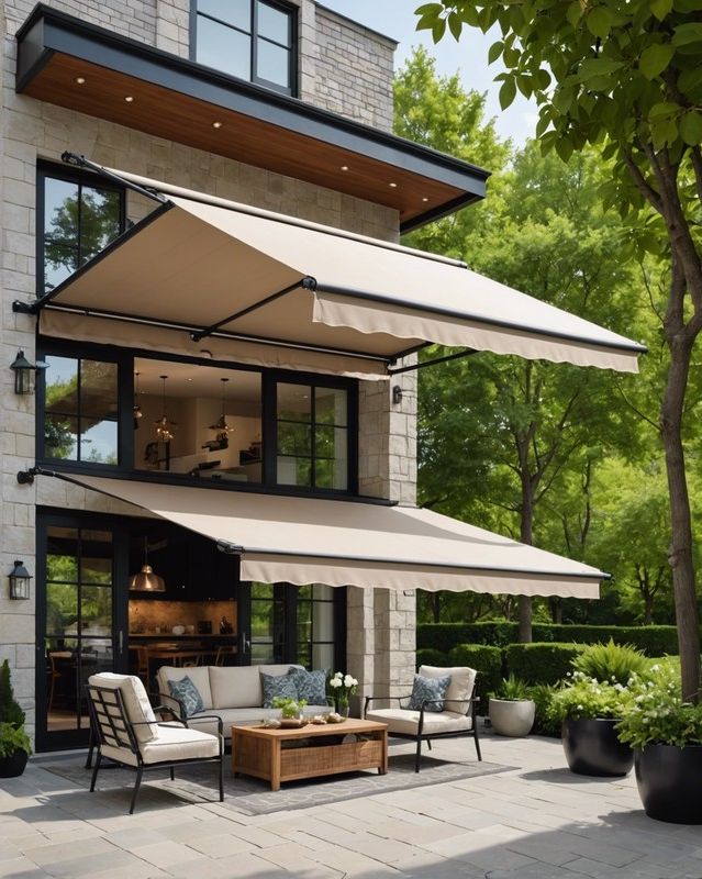 Freestanding Retractable Awning