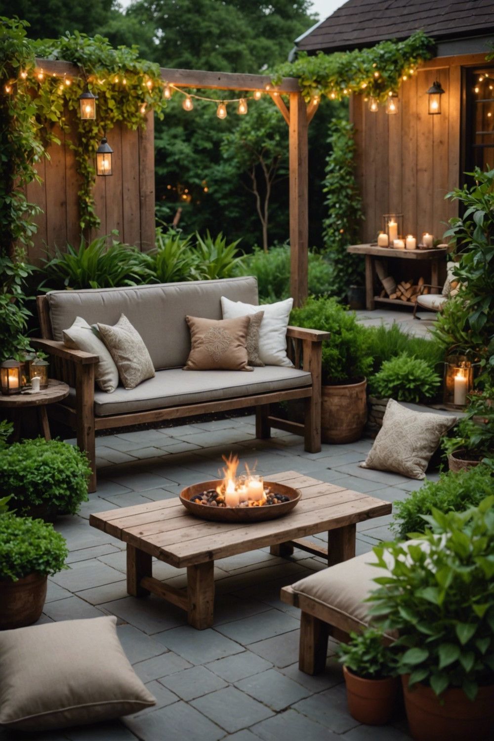 Rustic Wooden Benches for a Cozy Ambiance