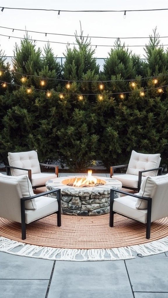 Cozy Fire Pit Seating Area