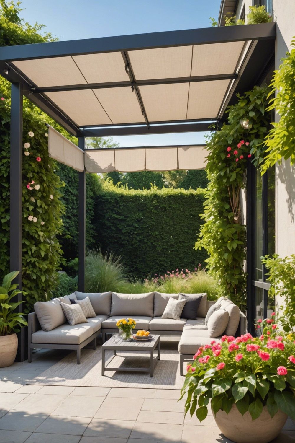Sectional Sofas with Canopy for Shade