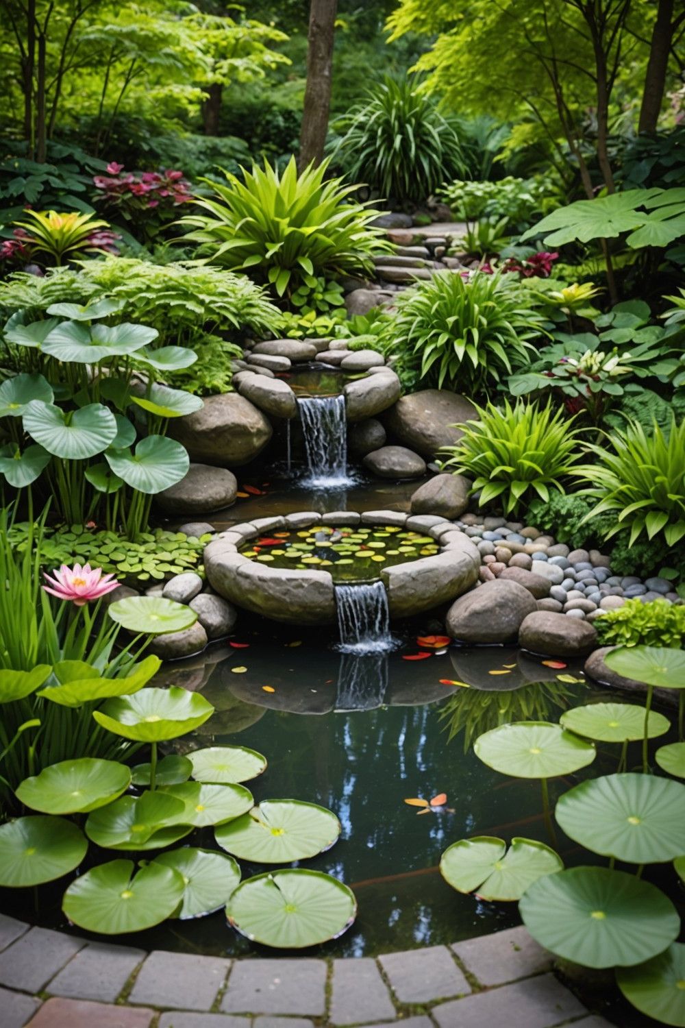 Design a Pebble Water Feature