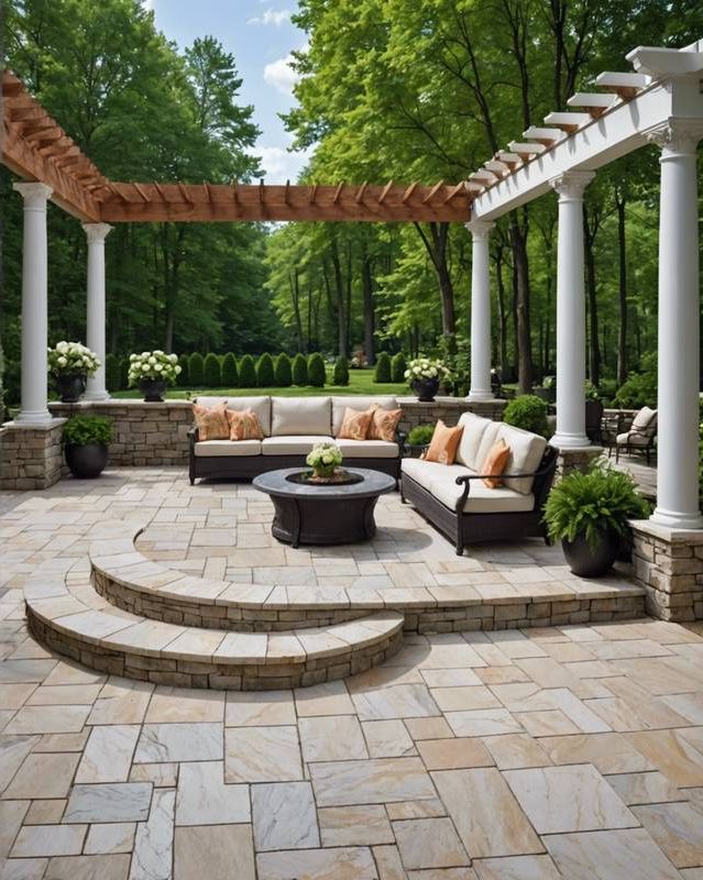 Marble Patio with Luxurious Luster