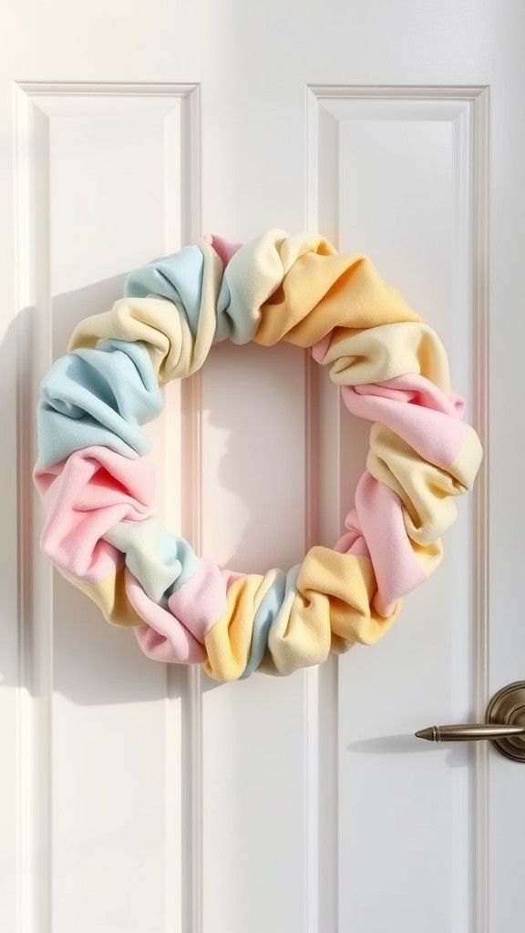 Color-Blocked Fabric Wreath