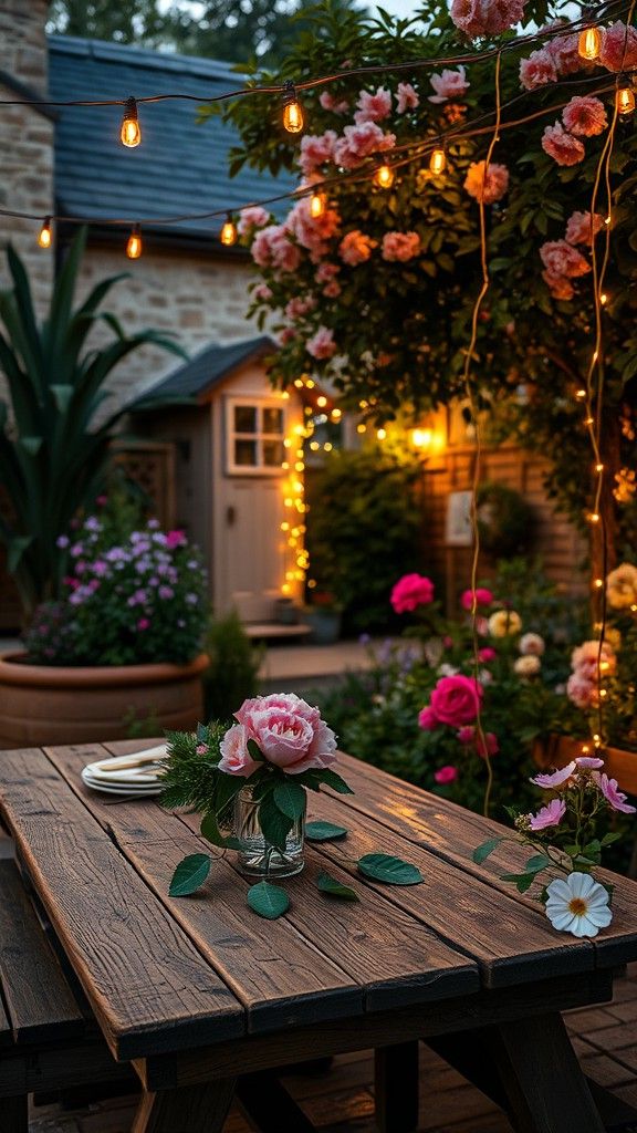 Utilize Twinkling String Lights for Ambiance