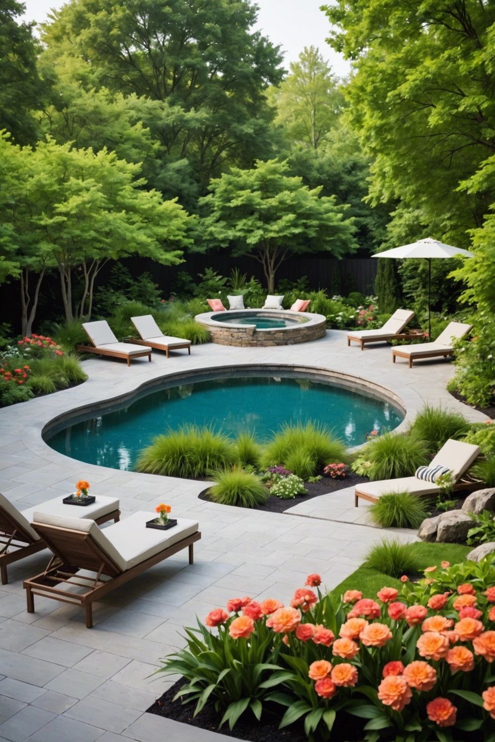 Natural Oasis Semi Inground Pool