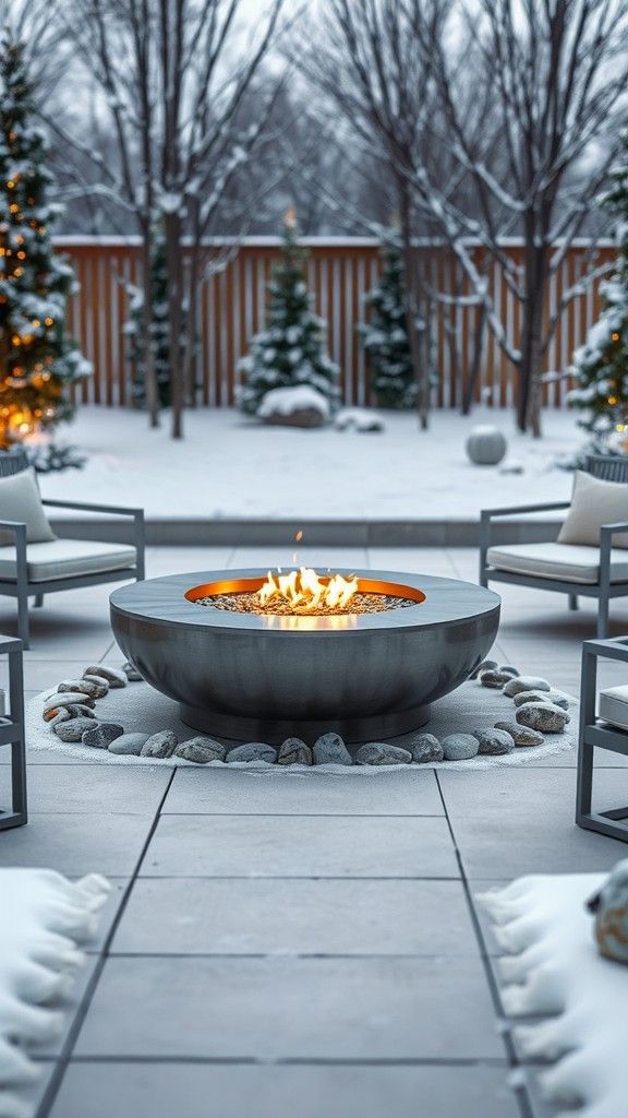 Modern Steel Fire Pit for a Sleek Look