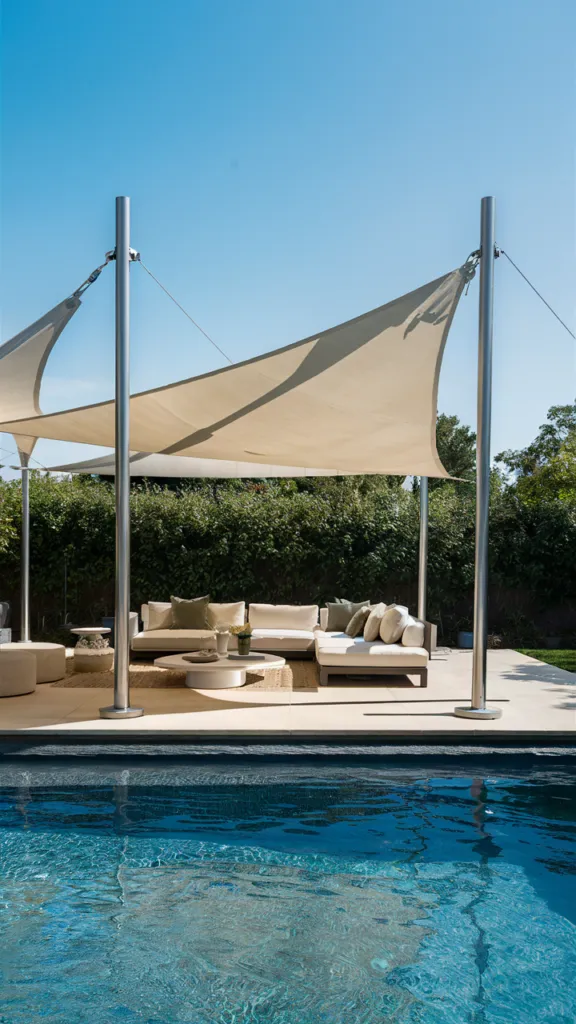 Shade Sails with Poles