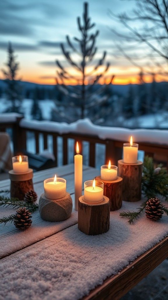 Natural Element Candle Holders
