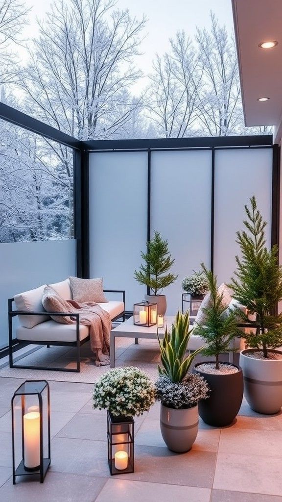 Frosted Glass Windbreaks