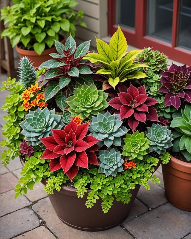 Rockstar Container: Pair Coleus with Succulents and Cacti