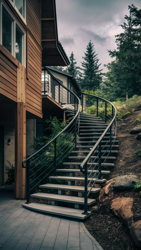 Sloping Site Solution with Curved Rail