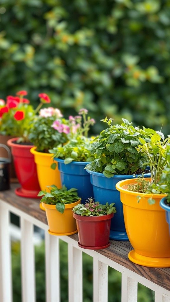 Colorful Pots Arrangement