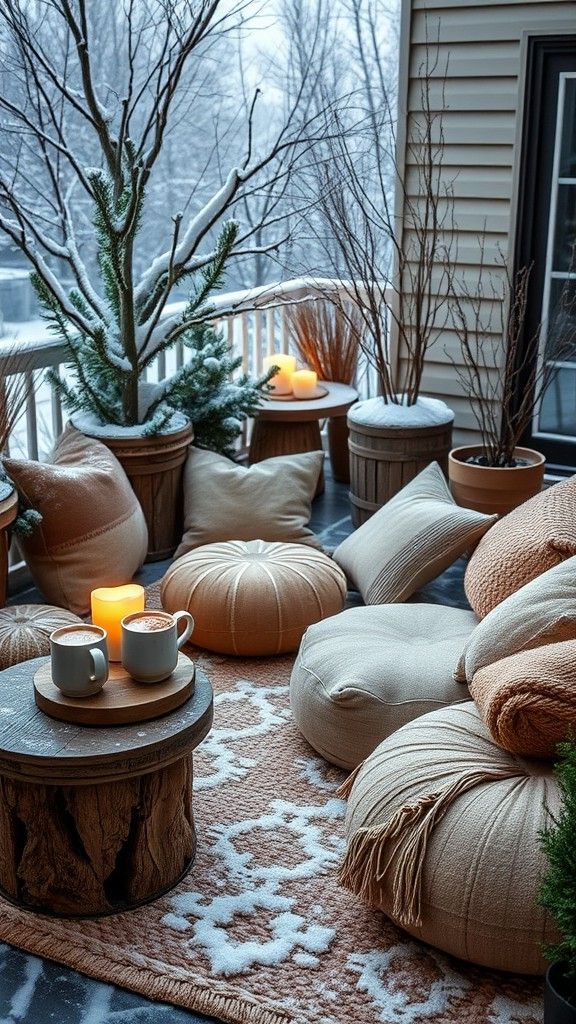 Use Poufs and Floor Cushions