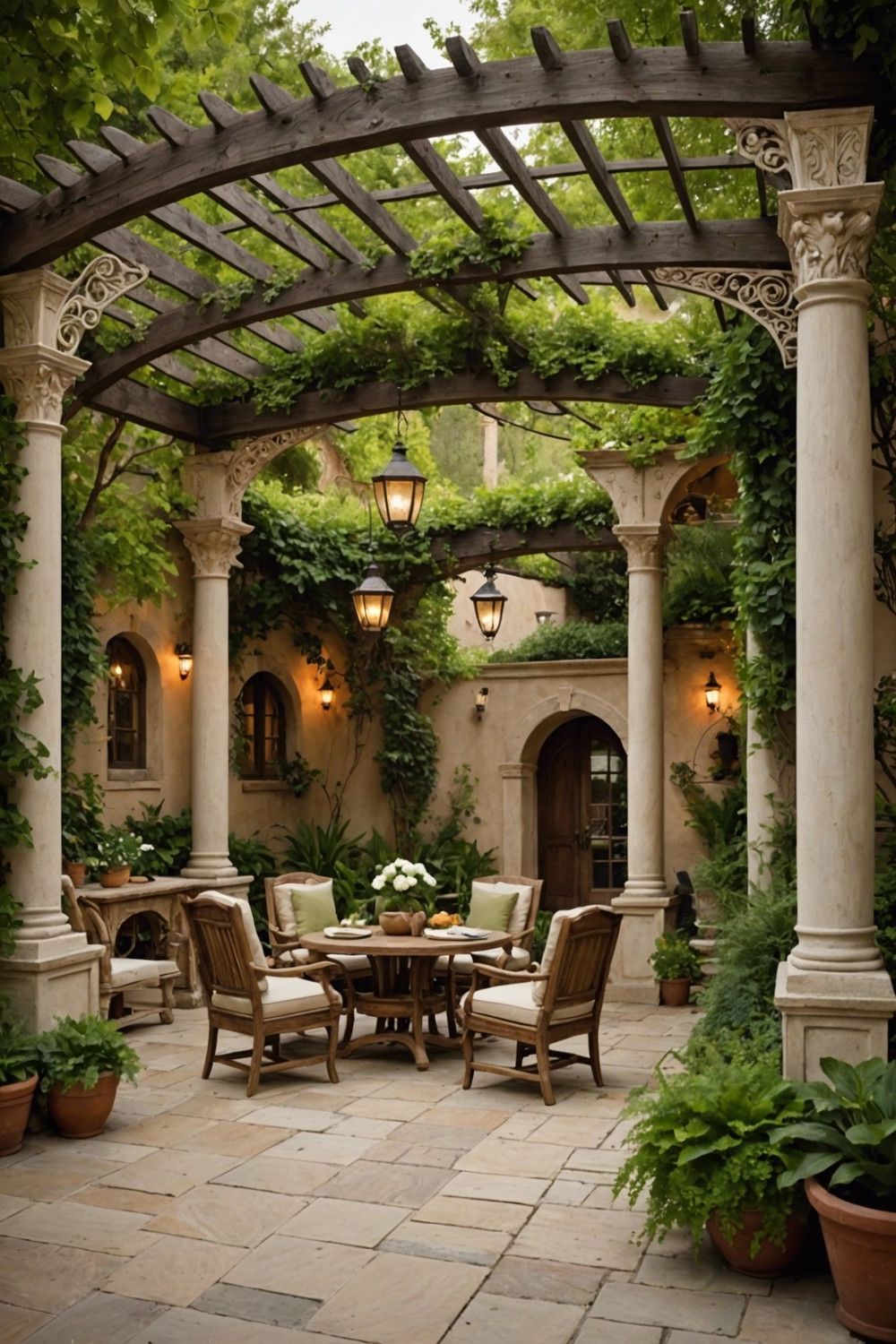Mediterranean-Style Pergola