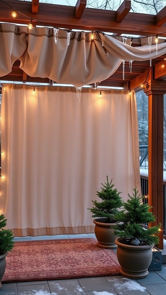 Privacy Screens with Fabrics