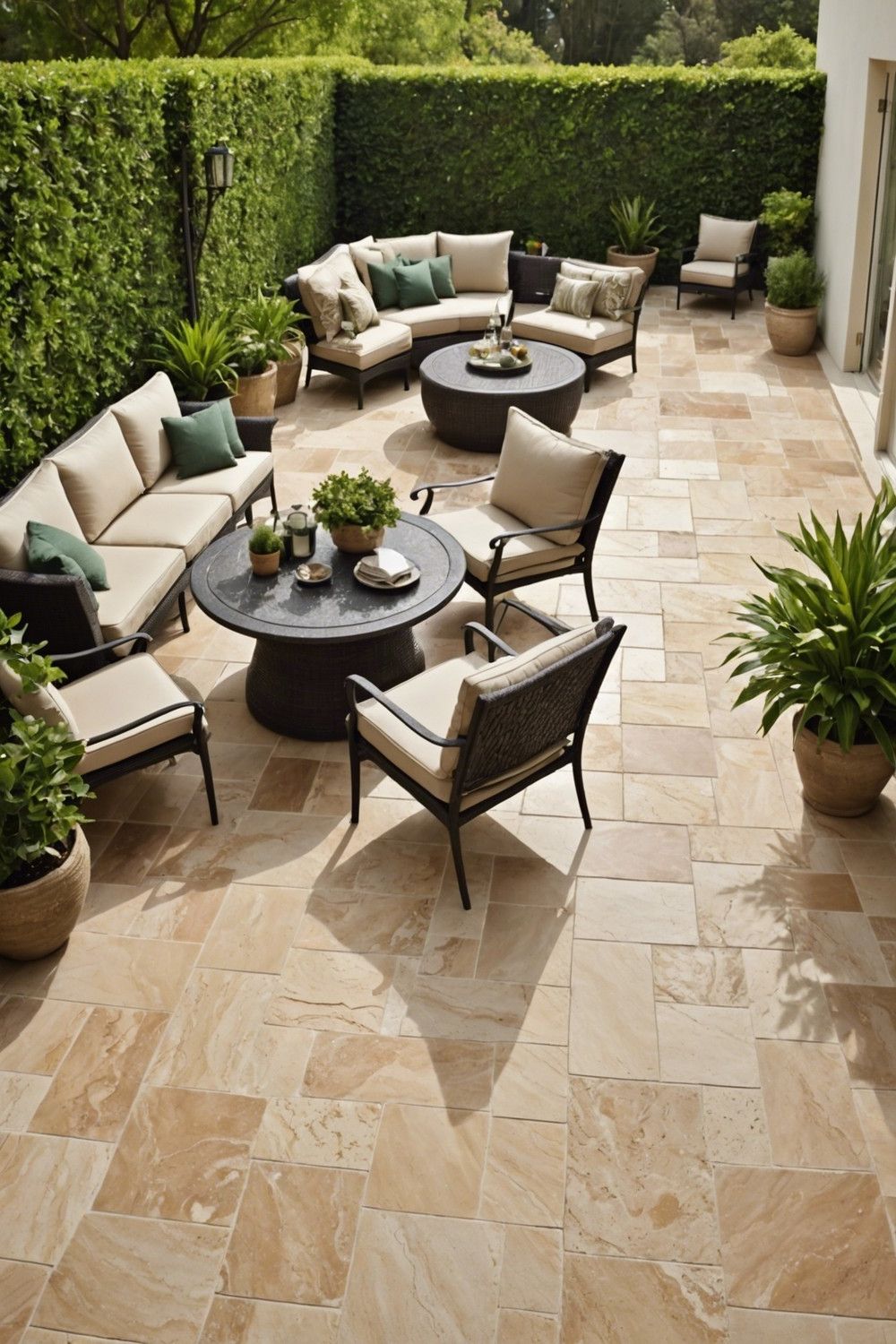 Travertine Tiles for a Luxurious Patio