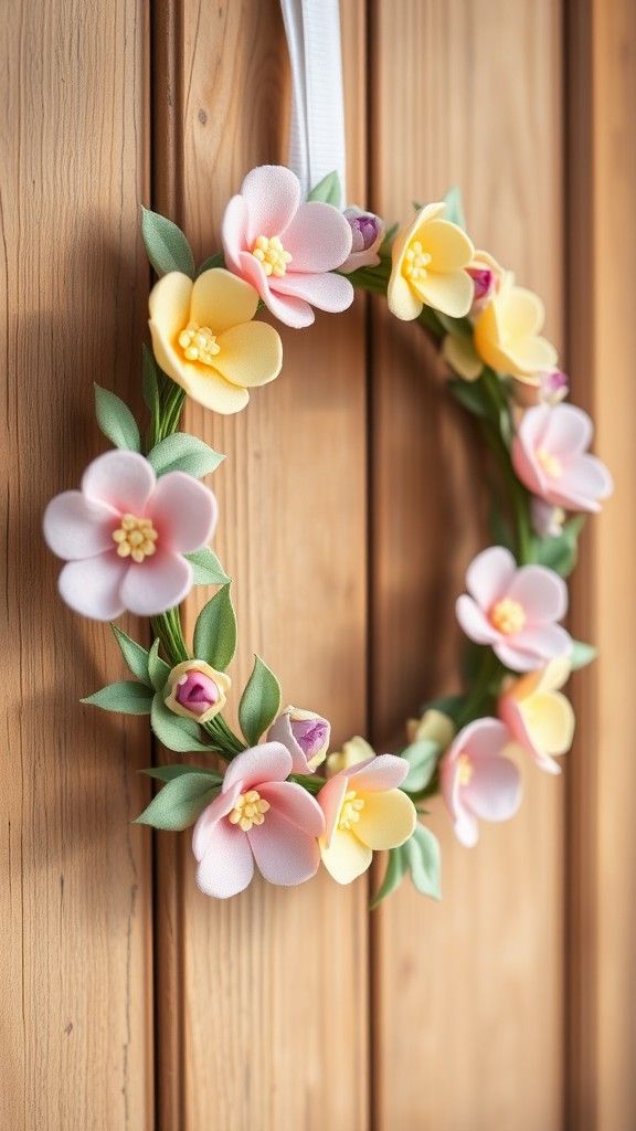 Felt Flower Wreath
