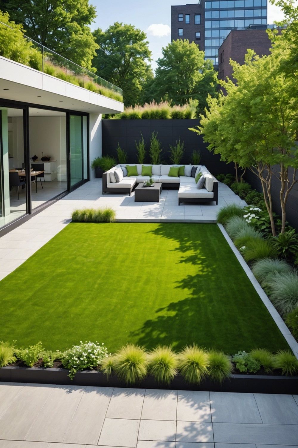 Modern Minimalist with Green Roof