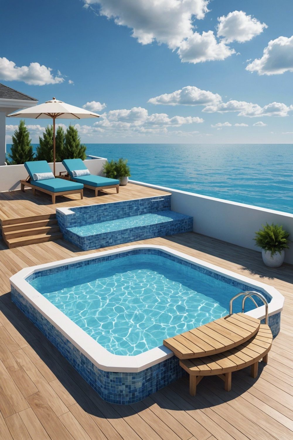 Steps with Built-in Seating Areas
