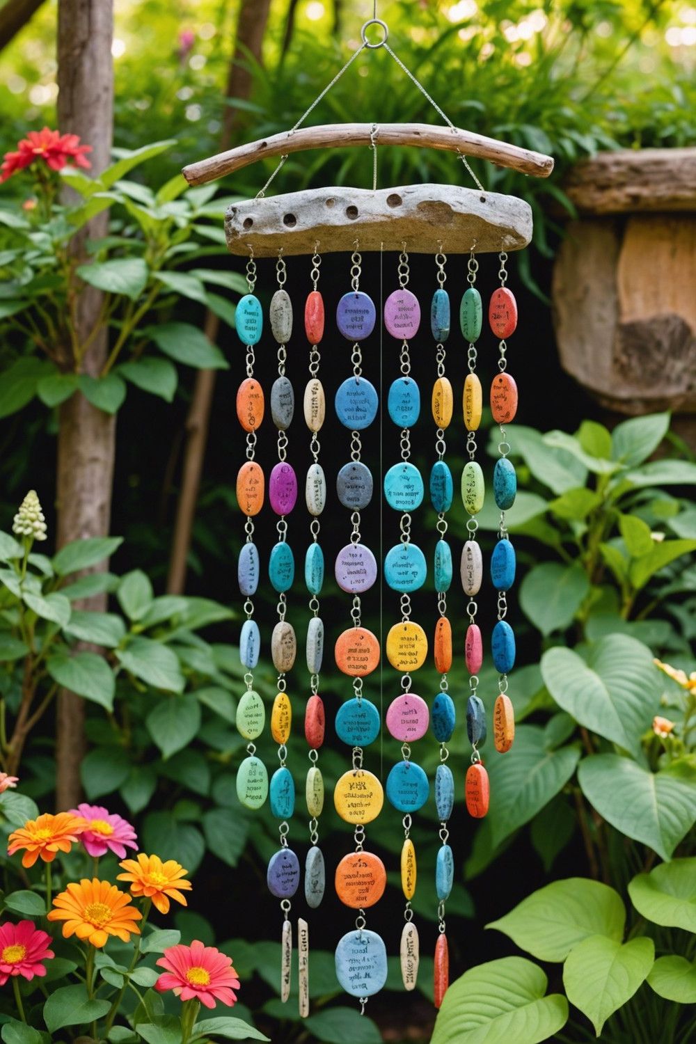 Wind Chime Rock Decor for Gardens