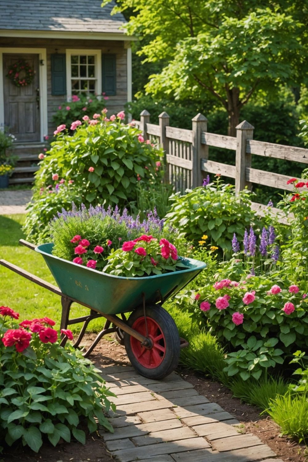 Vintage Wheelbarrow Planters