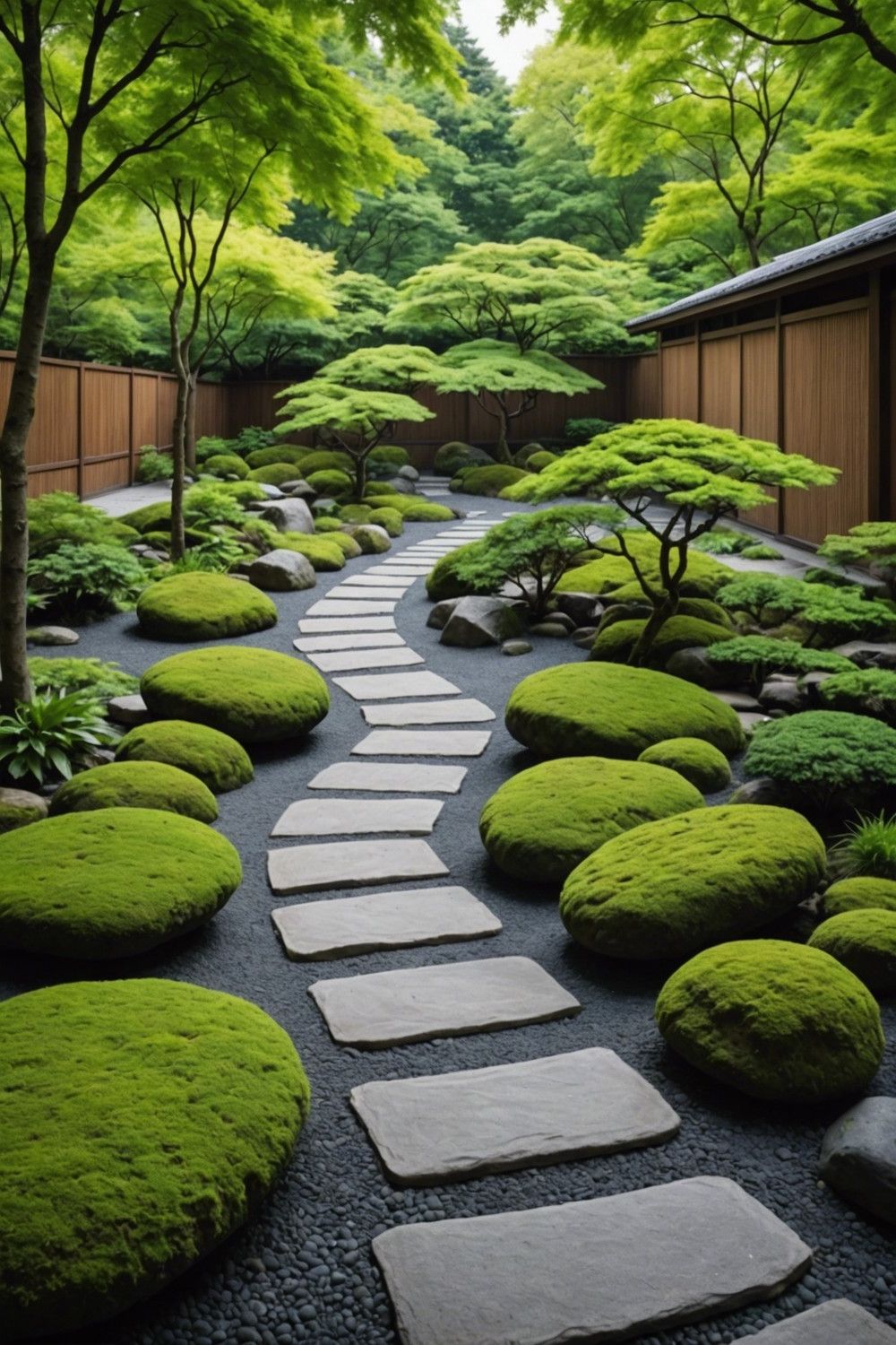 Natural Stone and Gravel Pathways