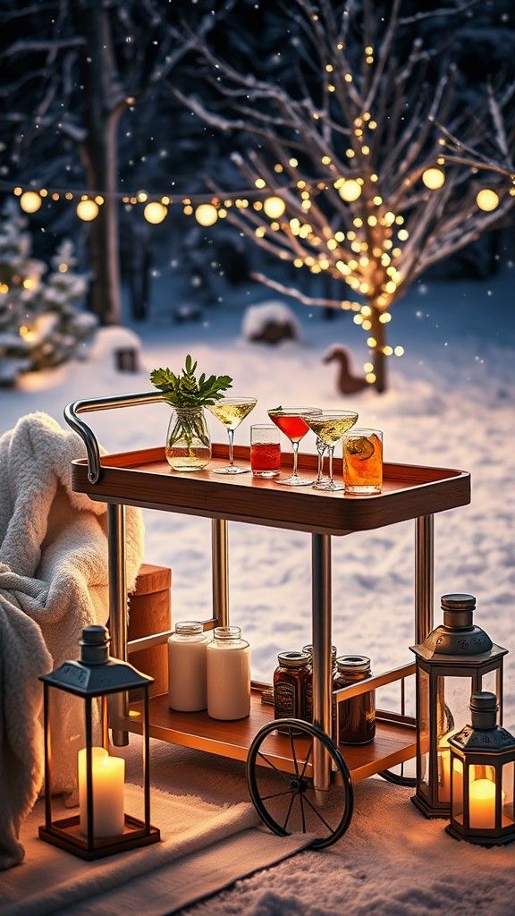 Illuminated Bar Carts for Outdoor Entertaining