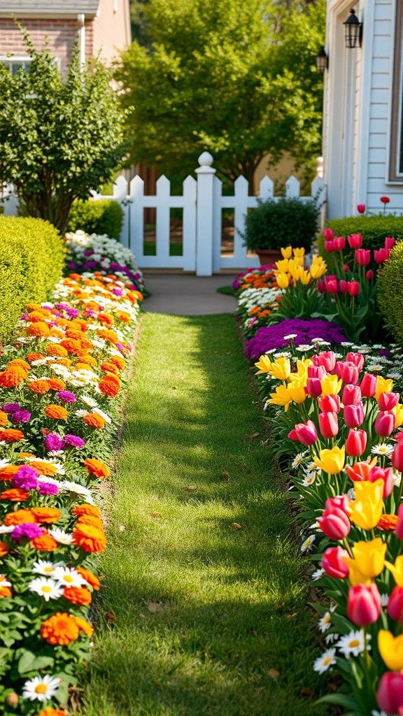 Add Colorful Flower Beds