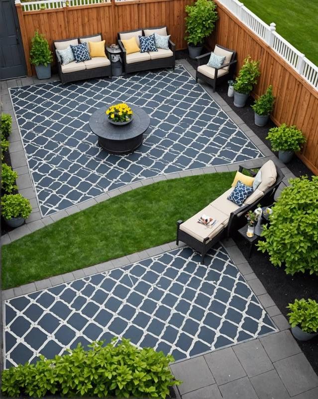 Geometric Patio with Bold Patterns