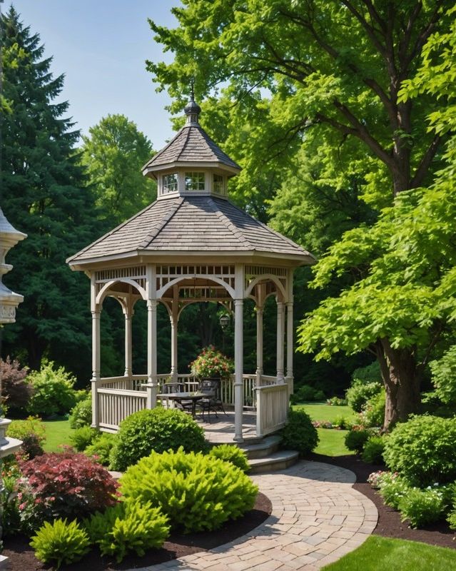 Octagonal Gazebo with Cupola