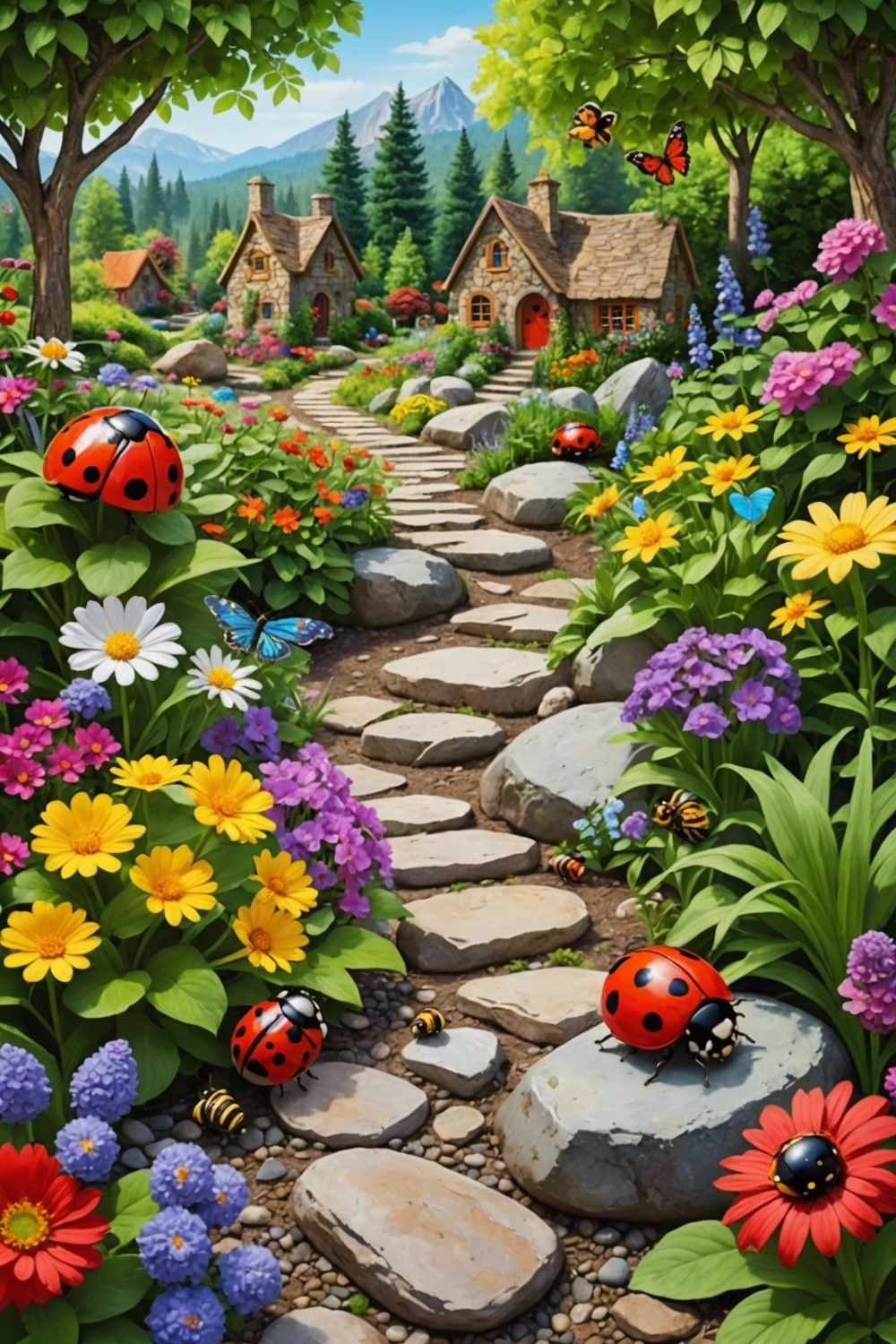 Rock Ladybugs and Other Garden Pests