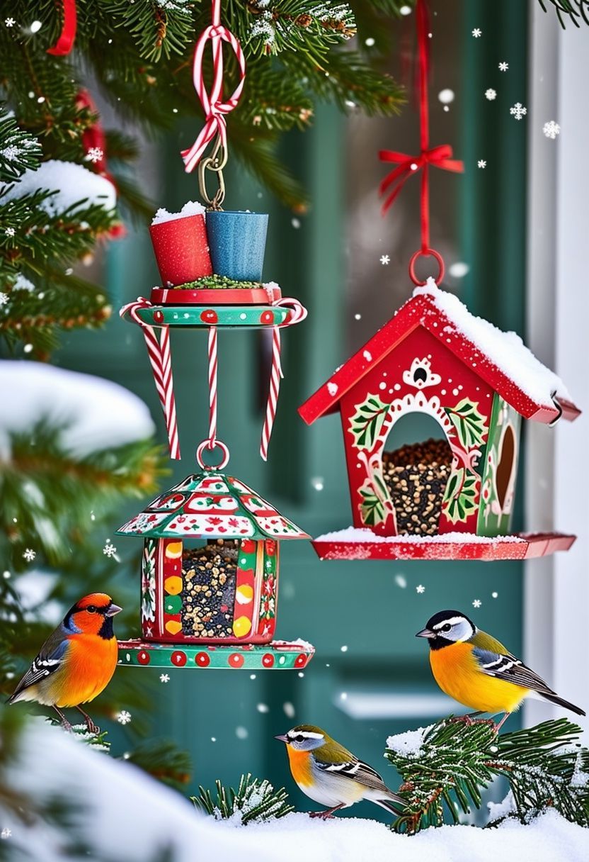 Holiday-themed Bird Feeders