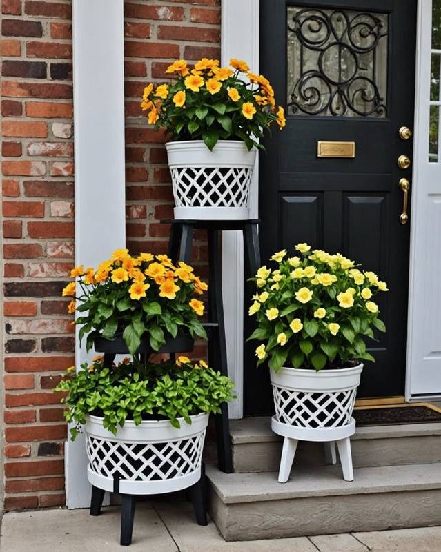 Tiered Planters with Lattice