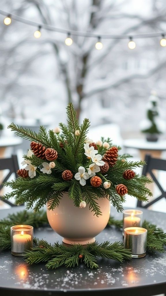 Winter-themed Centerpieces