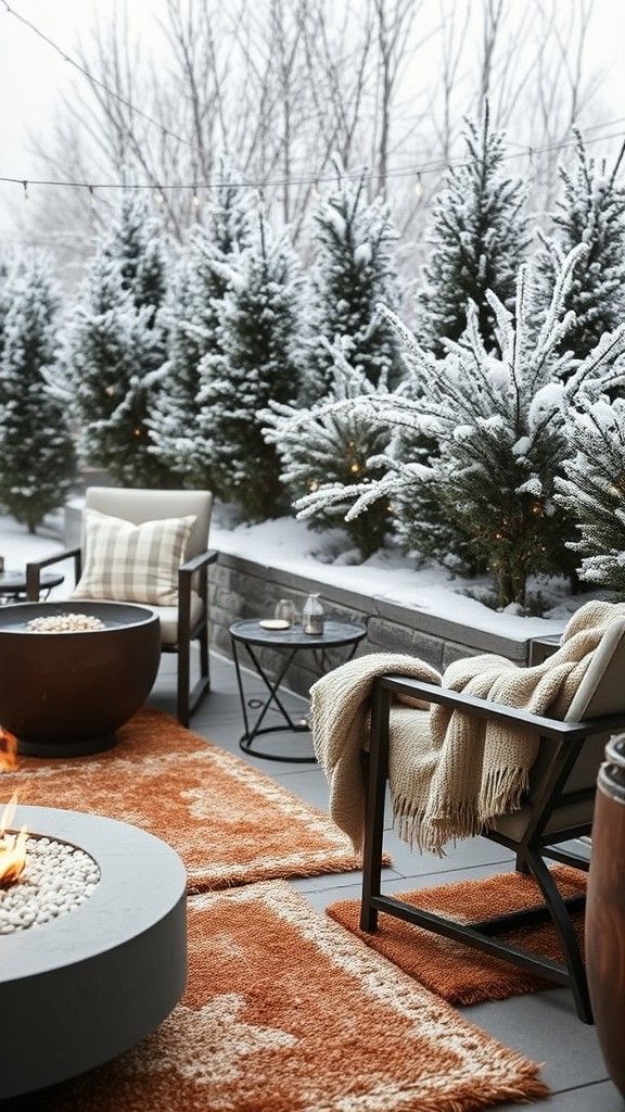Chic Outdoor Rugs for Added Warmth
