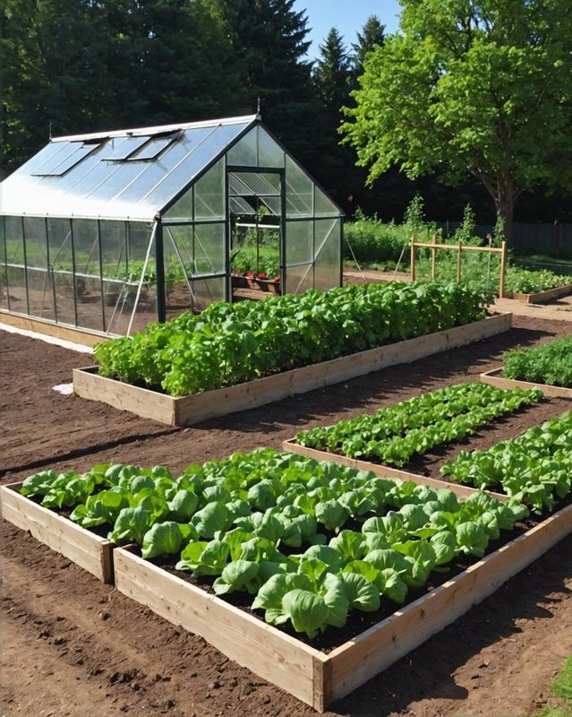 Greenhouse-Style Vegetable Garden with Automatic Irrigation