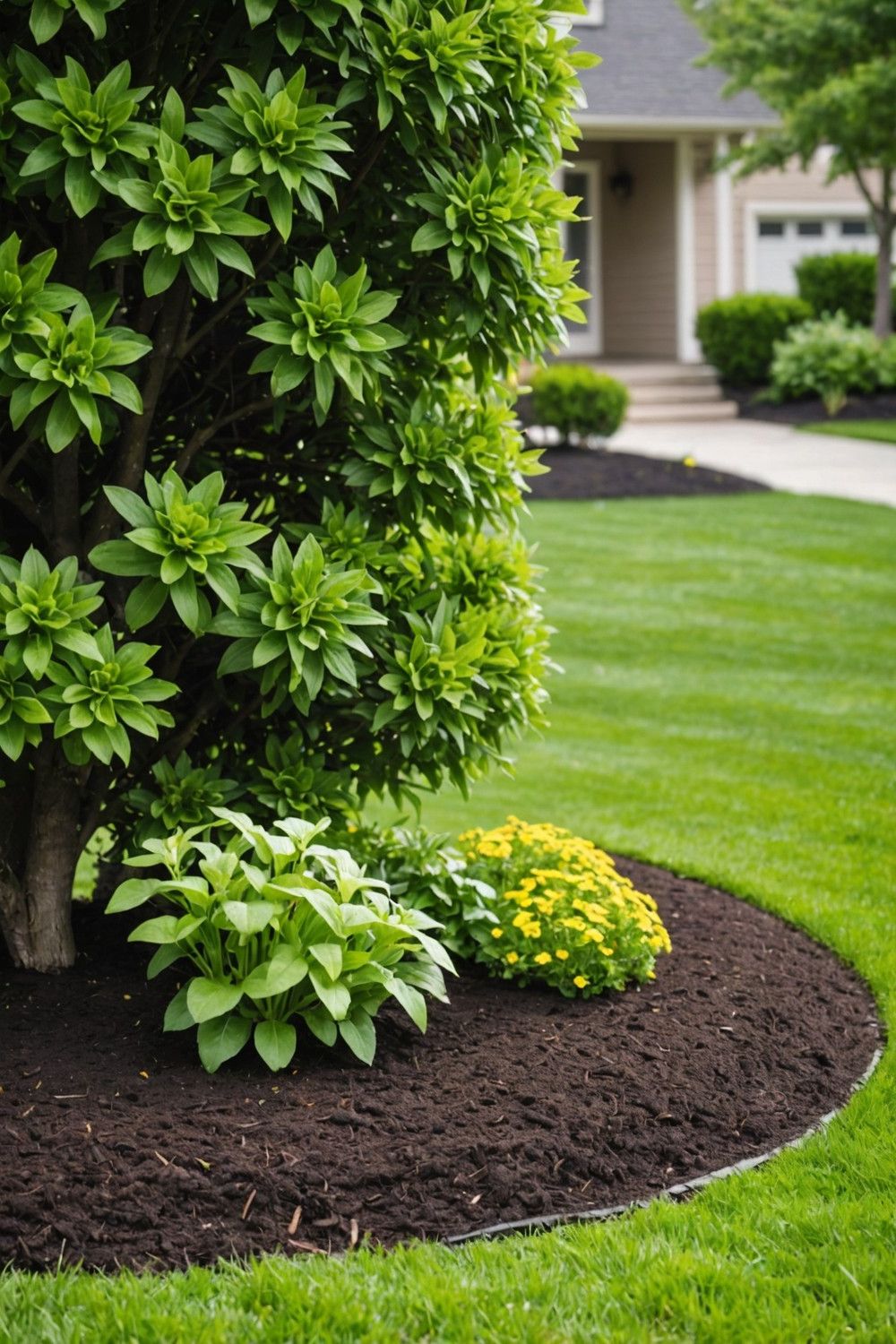 Create a Tree Ring Border with Mulch or Stone